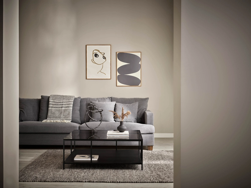 BLIZ Soffbord – Rökfärgat glas & metall, 101 × 101 cm Svenska Hem Severins Möbler 3