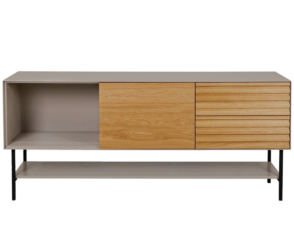 ESSENCE Sideboard – Massiv oljad ek & varmgrå stomme - Bild 1