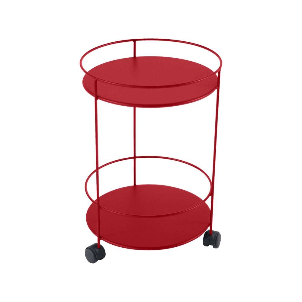 GUINGUETTE_GUERIDON_ROULETTES_DOUBLE_PLATEAU_PLEIN_COQUELICOT