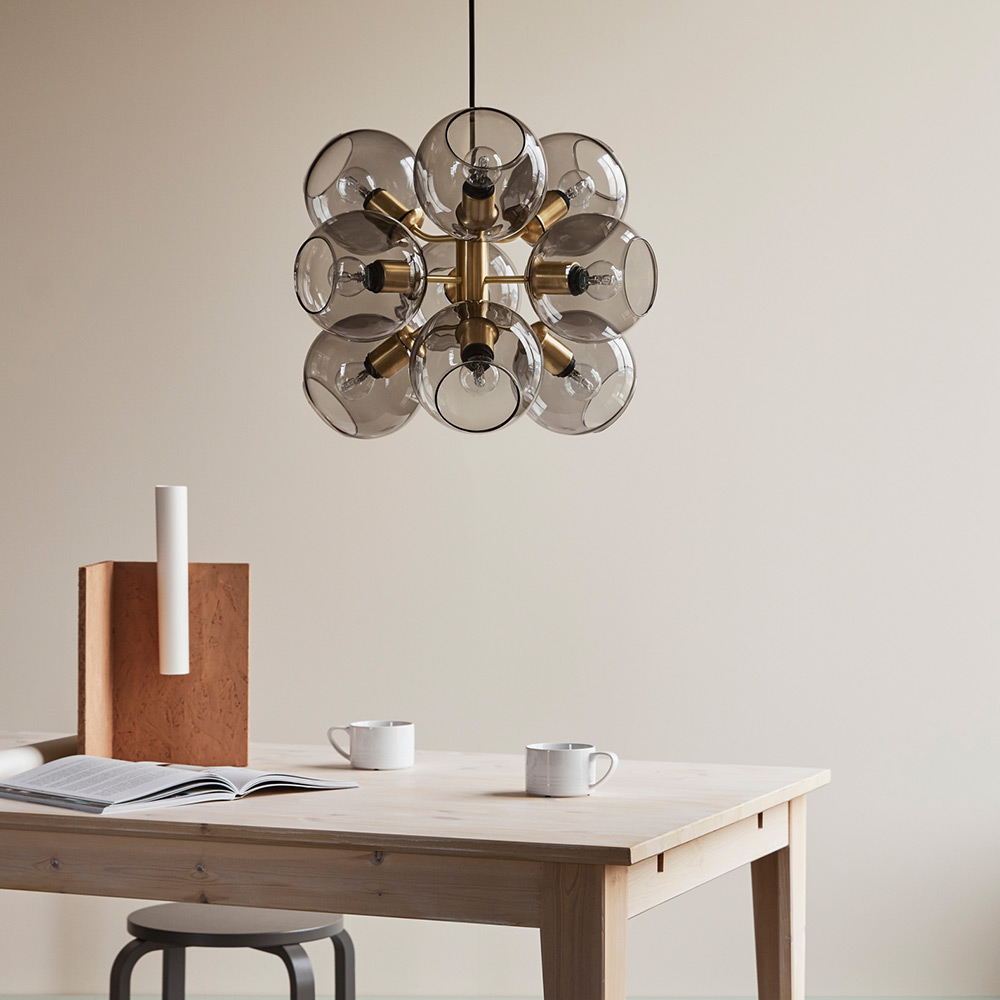 Tage taklampa rökt glas - Bild 3