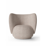 Rico Lounge Swivel Confetti Boucle - Ljusgrå Stol