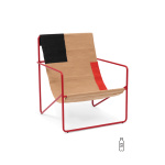 Desert Lounge Chair Poppy Röd Stomme