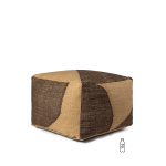 Forene Square Puff - Tan/choklad