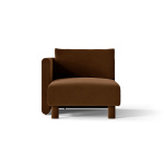 Dase Chaise Lo L Rich Velvet - Brun Soffa