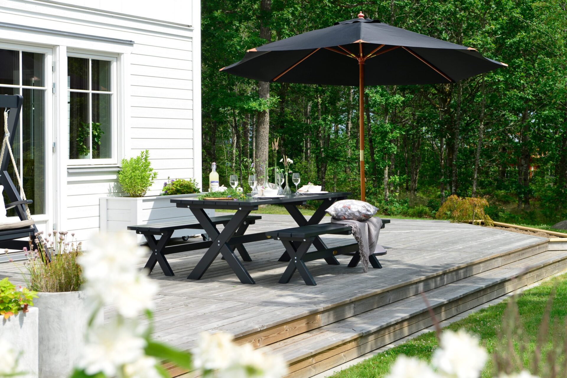 Lyxparasoll Hillerstorp Trä 335 cm - Bild 6