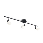 Spotlightskena Cut 3 lampor svart/opal glas