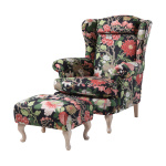 Royal Large fåtölj med pall