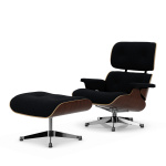 Vitra Eames Lounge Chair & Ottoman – Walnut Dark, New Dimensions