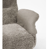 Liv Fåtölj med Fotpall – Ljusgrå Fårskinn & Borstad Fot - Utgått - Thumbnail Image 5