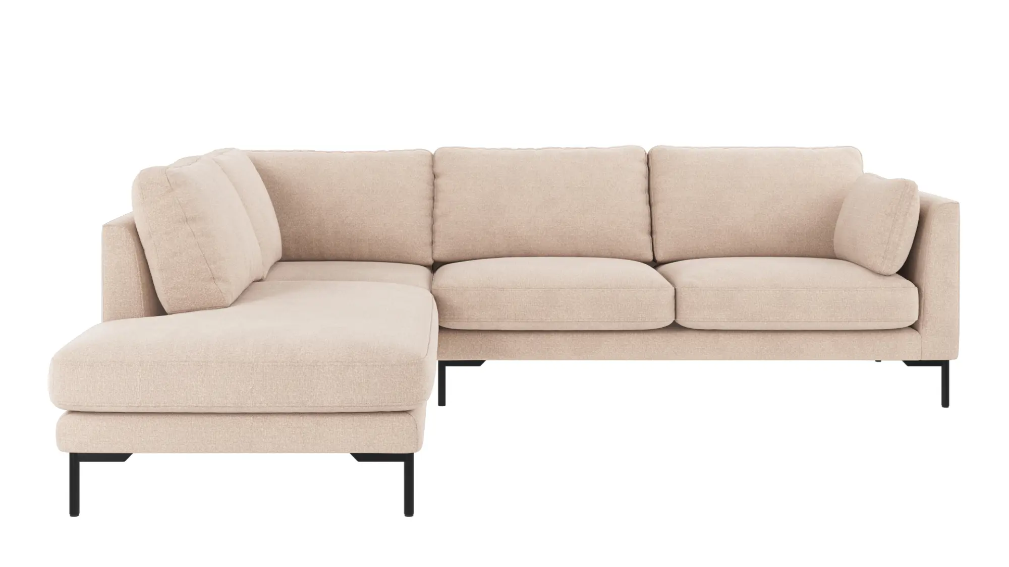 Corwin Hörnsoffa 2,5+2,5-sits med öppet avslut Vänster – Rita #1 Ljusbeige (266x226 cm) - Bild 1