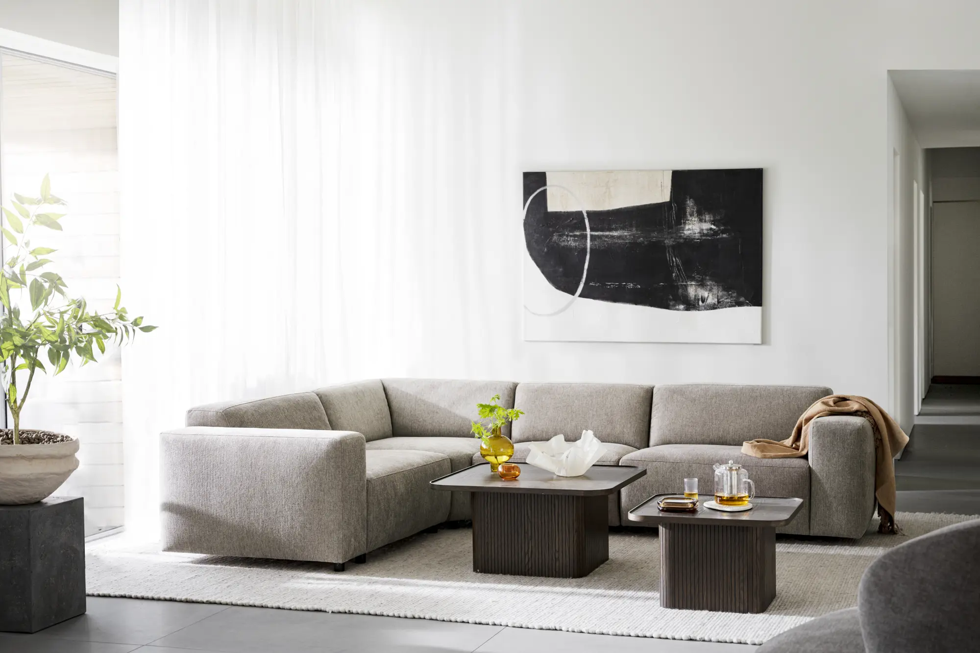 Willard Hörnsoffa 2+3-sits – Alice Ljusbeige / Brenda Beige (297x219 cm) - Bild 2
