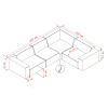 Willard Hörnsoffa 2+3-sits – Alice Ljusbeige / Brenda Beige (297x219 cm) - Thumbnail Image 7