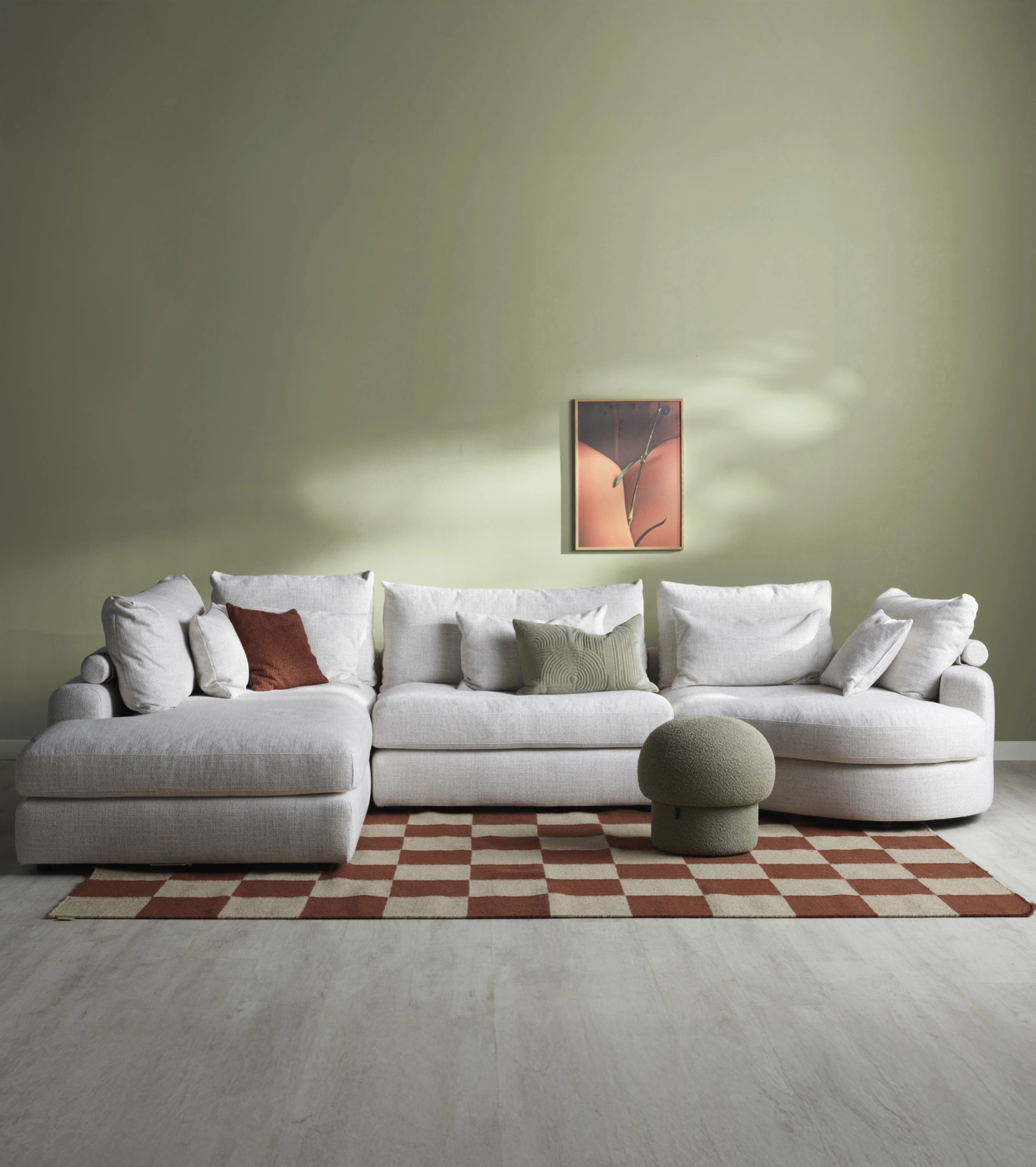 Monti Soffa 1,5-sits u armstöd – Pleat Beige | Modul & solitär - Bild 2
