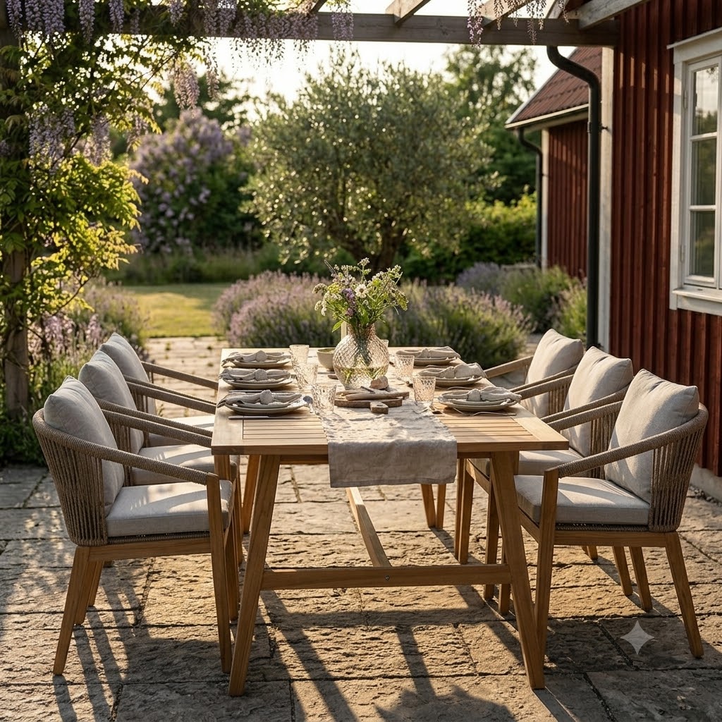 Vidos matbord 220x100 H74 Teak Severins Möbler